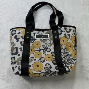 Vera Bradley Mesh Tote Bag Floral Print‎ Black Handles Interior Zip Pocket